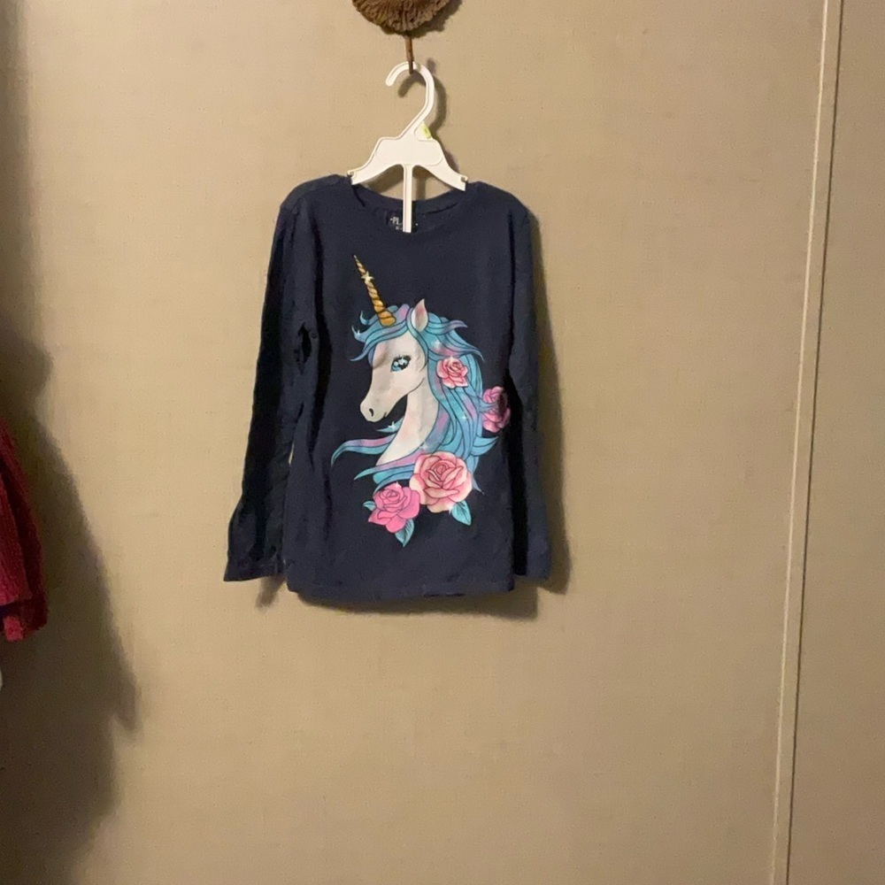 Place Navy Unicorn Long Sleeve Tee